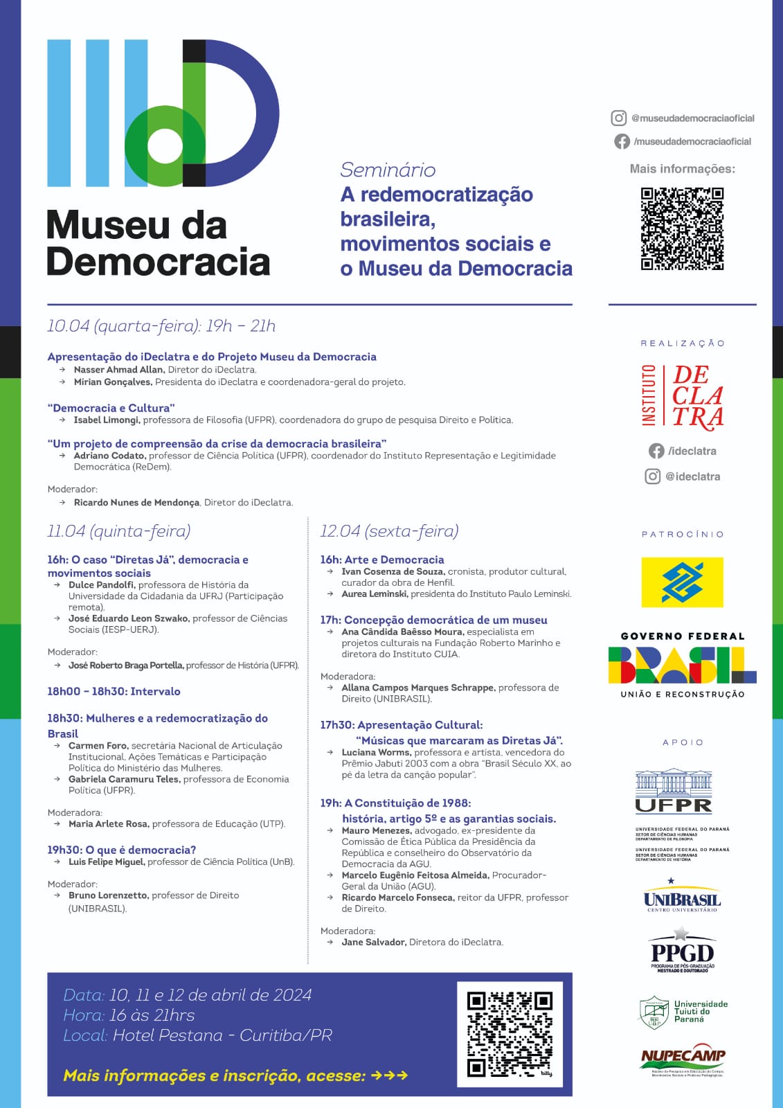 Inicia hoje, 10, o seminário do iDeclatra com o apoio de diversas instituições Inicia hoje, 10, o seminário do iDeclatra com o apoio de diversas instituições